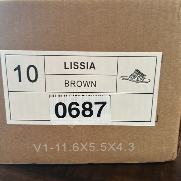 Journee Collection Lissia Woven Fabric Sandals Slip On Double Band NEW Size 10 - Picture 11 of 11